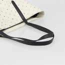 Jimmy Choo Studs Tote Bag Leather White Silver Auth BA13552-7