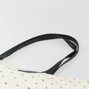 Jimmy Choo Studs Tote Bag Leather White Silver Auth BA13552-8