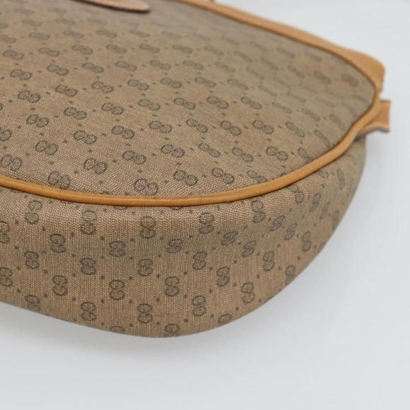 GUCCI Micro GG Supreme Shoulder Bag PVC Beige Gold 007 87 0018 Auth BA13553
