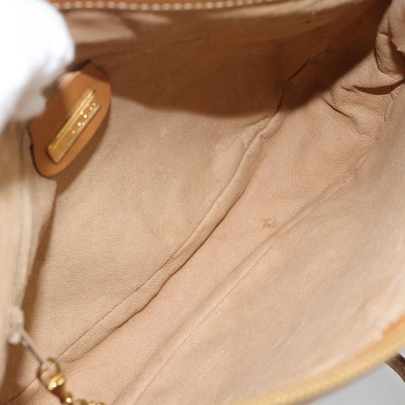 GUCCI Micro GG Supreme Shoulder Bag PVC Beige Gold 007 87 0018 Auth BA13553
