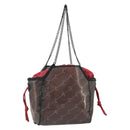 Stella MacCartney Chain Falabella Shoulder Bag Vinyl Red Auth BA13554A-1