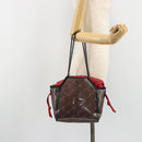 Stella MacCartney Chain Falabella Shoulder Bag Vinyl Red Auth BA13554A-23