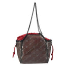 Stella MacCartney Chain Falabella Shoulder Bag Vinyl Red Auth BA13554A-2