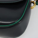 BALLY Shoulder Bag Leather Black Gold Auth BA13555A-9