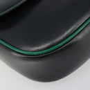 BALLY Shoulder Bag Leather Black Gold Auth BA13555A-14