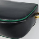 BALLY Shoulder Bag Leather Black Gold Auth BA13555A-15