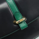 BALLY Shoulder Bag Leather Black Gold Auth BA13555A-17