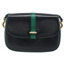 BALLY Shoulder Bag Leather Black Gold Auth BA13555A-13