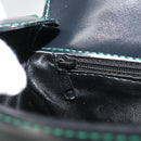 BALLY Shoulder Bag Leather Black Gold Auth BA13555A-21