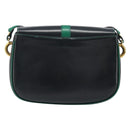 BALLY Shoulder Bag Leather Black Gold Auth BA13555A-2