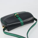 BALLY Shoulder Bag Leather Black Gold Auth BA13555A-6