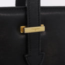 Salvatore Ferragamo Business Bag Leather Black Gold Auth BA13557-14