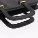 Salvatore Ferragamo Business Bag Leather Black Gold Auth BA13557-7