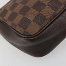 LOUIS VUITTON Damier Ebene Trousse Makeup Pouch N51982 LV Auth BA13565-9
