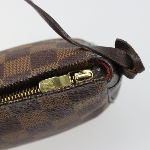 LOUIS VUITTON Damier Ebene Trousse Makeup Pouch N51982 LV Auth BA13565