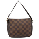 LOUIS VUITTON Damier Ebene Trousse Makeup Pouch N51982 LV Auth BA13565-2