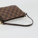 LOUIS VUITTON Damier Ebene Trousse Makeup Pouch N51982 LV Auth BA13565-7