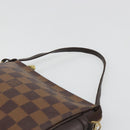 LOUIS VUITTON Damier Ebene Trousse Makeup Pouch N51982 LV Auth BA13565-8