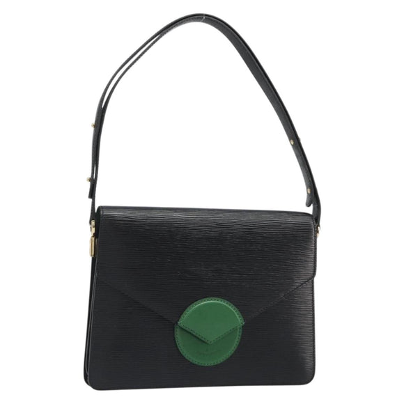 LOUIS VUITTON Epi Osh Shoulder Bag Black Green M52444 LV Auth BA13566