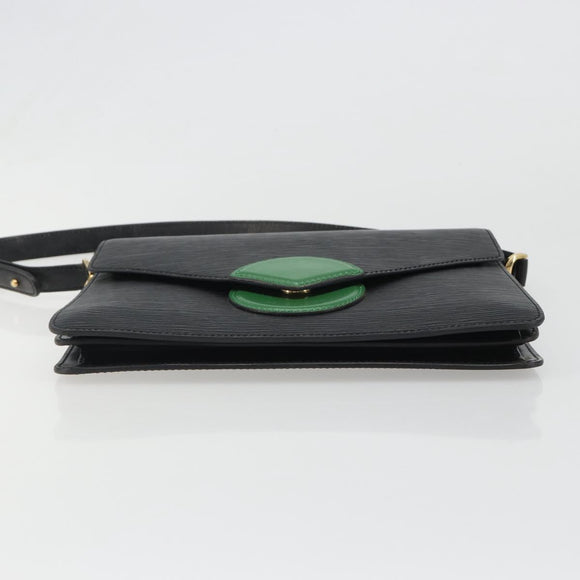 LOUIS VUITTON Epi Osh Shoulder Bag Black Green M52444 LV Auth BA13566