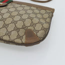 GUCCI GG Supreme Web Sherry Line Bag PVC Beige Gold 904 02 026 Auth BA13567-14