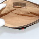 GUCCI GG Supreme Web Sherry Line Bag PVC Beige Gold 904 02 026 Auth BA13567-10