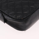 CHANEL Chain Shoulder Bag Lamb Skin Black Gold CC Auth BA13568-15