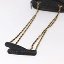 CHANEL Chain Shoulder Bag Lamb Skin Black Gold CC Auth BA13568-7
