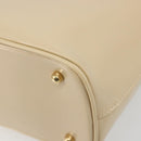GUCCI Bamboo Hand Bag Leather Ivory Gold Auth BA13570-14