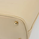 GUCCI Bamboo Hand Bag Leather Ivory Gold Auth BA13570-16