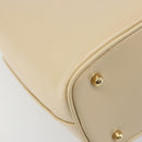 GUCCI Bamboo Hand Bag Leather Ivory Gold Auth BA13570-17