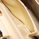 GUCCI Bamboo Hand Bag Leather Ivory Gold Auth BA13570-23