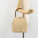 GUCCI Bamboo Hand Bag Leather Ivory Gold Auth BA13570-24