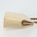GUCCI Bamboo Hand Bag Leather Ivory Gold Auth BA13570-3