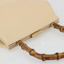 GUCCI Bamboo Hand Bag Leather Ivory Gold Auth BA13570-6