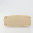 GUCCI Bamboo Hand Bag Leather Ivory Gold Auth BA13570-5
