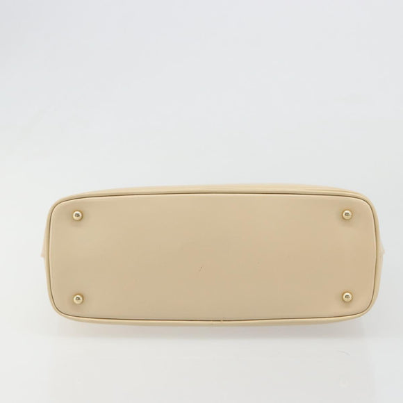 GUCCI Bamboo Hand Bag Leather Ivory Gold Auth BA13570