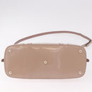 GUCCI Micro GG Canvas Bag Patent Leather 2way Beige Gold 309617 Auth BA13572-11