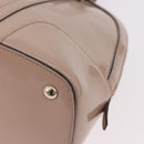 GUCCI Micro GG Canvas Bag Patent Leather 2way Beige Gold 309617 Auth BA13572-13
