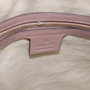 GUCCI Micro GG Canvas Bag Patent Leather 2way Beige Gold 309617 Auth BA13572-17