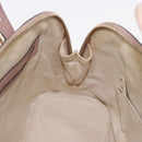 GUCCI Micro GG Canvas Bag Patent Leather 2way Beige Gold 309617 Auth BA13572-19
