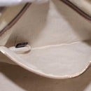 GUCCI Micro GG Canvas Bag Patent Leather 2way Beige Gold 309617 Auth BA13572-22
