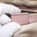 GUCCI Micro GG Canvas Bag Patent Leather 2way Beige Gold 309617 Auth BA13572-23
