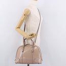 GUCCI Micro GG Canvas Bag Patent Leather 2way Beige Gold 309617 Auth BA13572-24