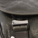GUCCI GG Implementation Shoulder Bag PVC Khaki Silver 201732 Auth BA13574-14