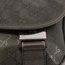 GUCCI GG Implementation Shoulder Bag PVC Khaki Silver 201732 Auth BA13574-15