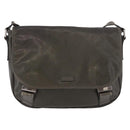 GUCCI GG Implementation Shoulder Bag PVC Khaki Silver 201732 Auth BA13574-2