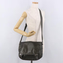 GUCCI GG Implementation Shoulder Bag PVC Khaki Silver 201732 Auth BA13574-25