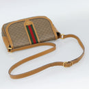 GUCCI Micro GG Supreme Web Sherry Line Bag Leather Beige Auth BA13575-7