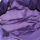 Miu Miu Hand Bag Leather 2way Purple Gold Auth BA13576V-11